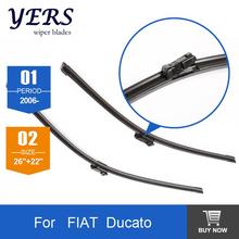 Car wiper blade for FIAT Ducato,26″+22″, rubber Bracketless windscreen wiper blades, wiper, blades, Car accessories, 2 pcs