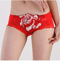 Europe US 2017 New Fashion Tide High Quality Cotton Sexy Women Underpants red Pink Rose Flower