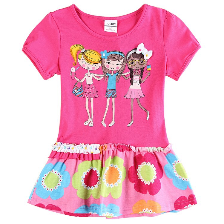 girl dress children clothing printed cartoon dress for girls kids nova clothing girl floral dresses children girl cotton dress