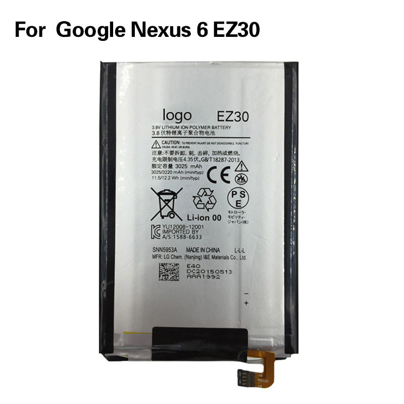      google nexus 6 ez30 3025  3.8   - bateria    motorola
