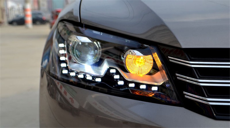 Автомобиль лампа из светодиодов Head лампа для VW Passat B7 северная америка версия си 2 шт. за комплект