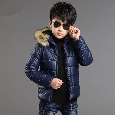 Free shipping winter Children coat collars with thick outwear winter clothes coat the new trend of children's short  boy jacket