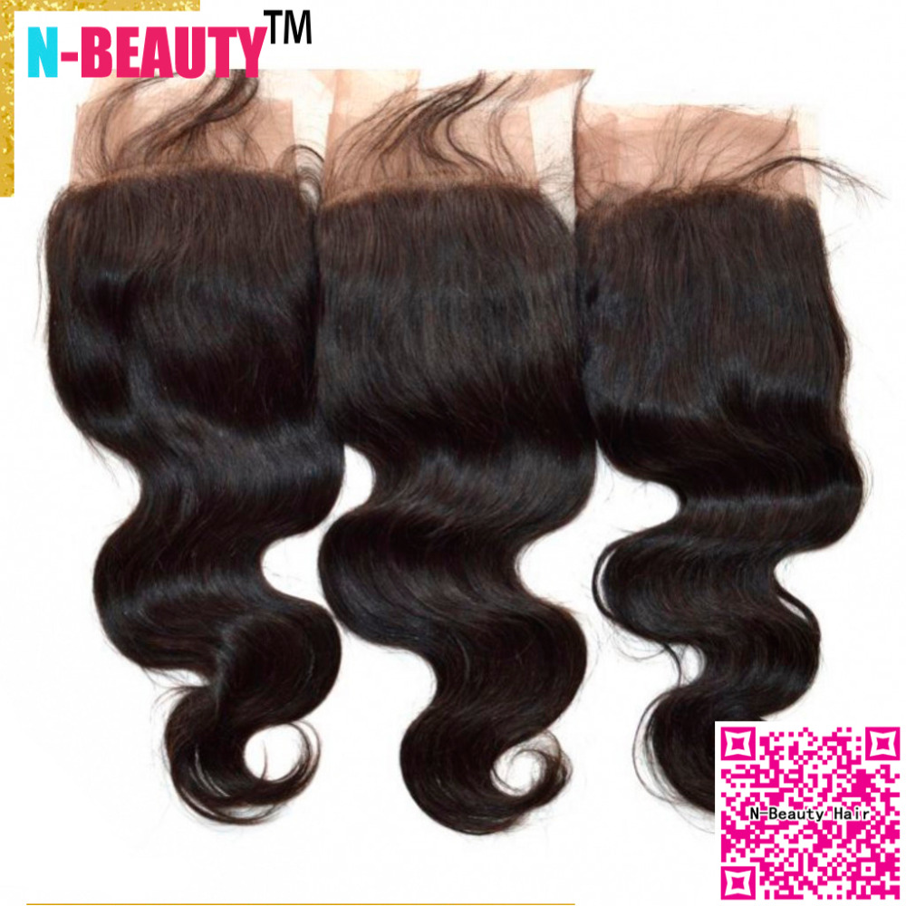 Free shipping 8A Brazilian Lace Frontal Closure Body Wave Virgin Human Hair 13x4 Lace Frontal with baby hair Free Part 3PCS/lot