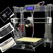 Updated Big size 220*220*240mm High Quality Precision Reprap Prusa i3 DIY 3d Printer kit with 2 Rolls Filament 8GB SD card & LCD