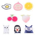 Cute Cartoon Cat Acrylic Brooch Pin Japan Harajuku Kobito Lemon Cherry Egg Garment Accessory Fashion Jewelry