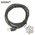 1m 3ft Universal Braided Wire Cable Nylon 8Pin USB Data Sync Charging Cable Cord for iPhone