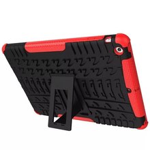 2 in 1 Dirt ShockProof Case For Ipad Air PC Rubber Multifunction Stand Cover Case for