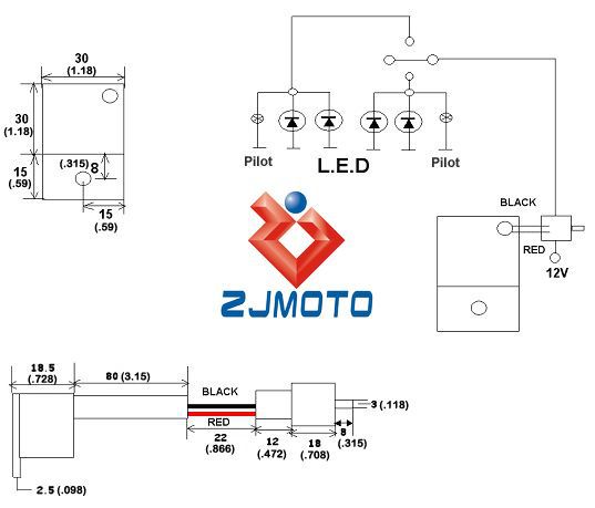 Zjmoto     -flasher   blinkrelais  yamaha relais fz-6 fz6 fazer rj07 rj14 1998 -