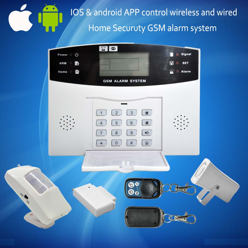 Фотография Android IOS APP 433Mhz Sensors Dual-network GSM PSTN Alarm SystemLCD Smart Dislay Home Burglar Security Alarm