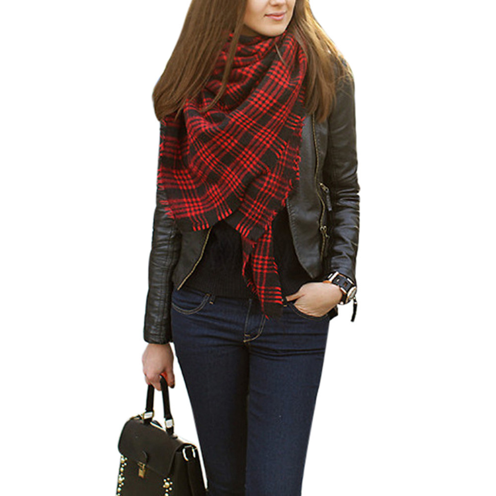 Winter 2015 font b Tartan b font Scarf Plaid Scarf New Designer Unisex Acrylic Basic Shawls