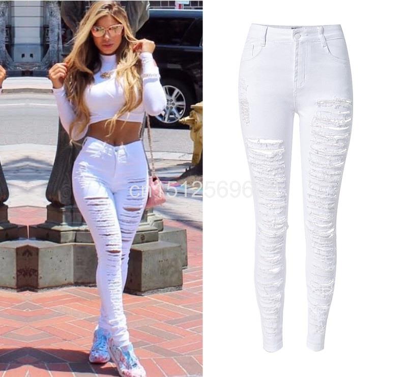 womens high waisted white jeans