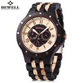 BEWELL Mens Watches Male Business Wood Watch Man Dress Quartz Watch Waterproof Date Fashion Wrist watch