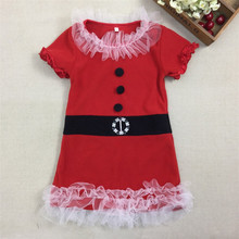 2016 New Fashion Baby Girls Christmas Dress Girls New Year Summer Cotton Tutu Dress G13