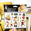 Pirates of Carribean Child Temporary Tattoo Body Art Flash Tattoo Stickers 17 10cm Waterproof Henna Tao