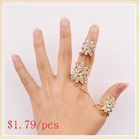 New-Fashion-18K-Gold-Plated-Crystals-Flower-Full-Finger-Ring-Armour-Knuckle-Rings-For-Women-Fine