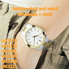 Moda Ultra delgado relojes MK3178 MK3179 MK3181 MK3197 MK3198 MK3221 + caja original, venta al por mayor y al por menor + envío gratuito