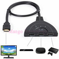 2016 1080P HD TV Adapter Cable 3 Port HDMI Multi Display Auto Switch Hub Box Splitter