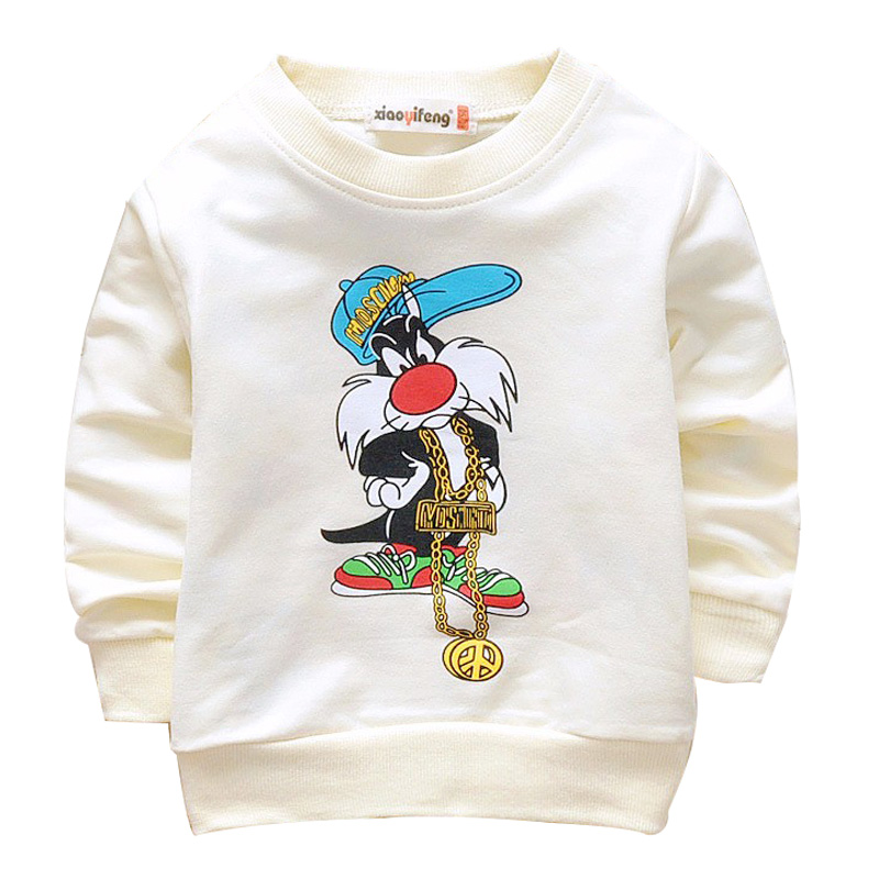 2016 Spring cotton cute cartoon 4 colors long sleeved children t shirt 0 3 year baby