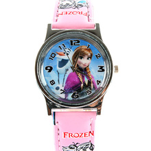 Fashion Children Watch Cute Princess Movie Elsa Anna Olaf Quartz Cartoon Kids Girl Wrist Watch Xmas