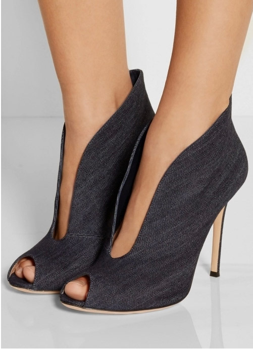 2015 Brand Desig V Neck Peep Toe  Ankle Bootie Leopard  Women  Shoes Stiletto Heel Pumps J328