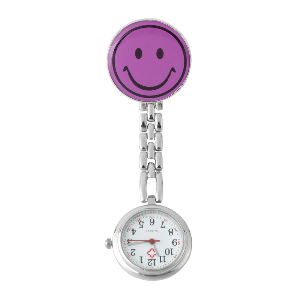 Top Quality Smile Face Nurse Fob Brooch Pendant Watch Portable Pocket Watch Clip Watch Medical Use