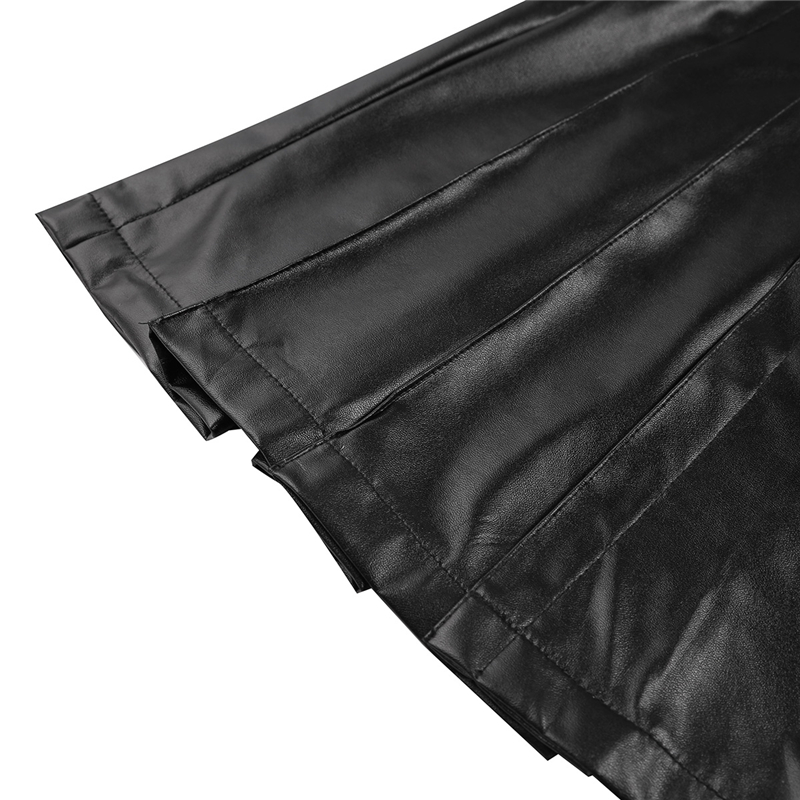 faux leather kilt