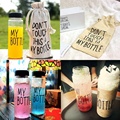 My Bottle 500ML Simple Style Portable Clear Plastic Lemon Fruit Juice Drinking Bottle Water Cup With