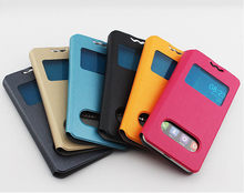 New 360 Rotating Stand Flip Double View Window Leather Cover For Acer Liquid E700 Trio Case Phone Cases Accessories 6 Colors