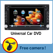 100% New universal Car Radio Double 2 din Car DVD Player GPS Navigation In dash Car PC Stereo video+Free Map+Free Camera