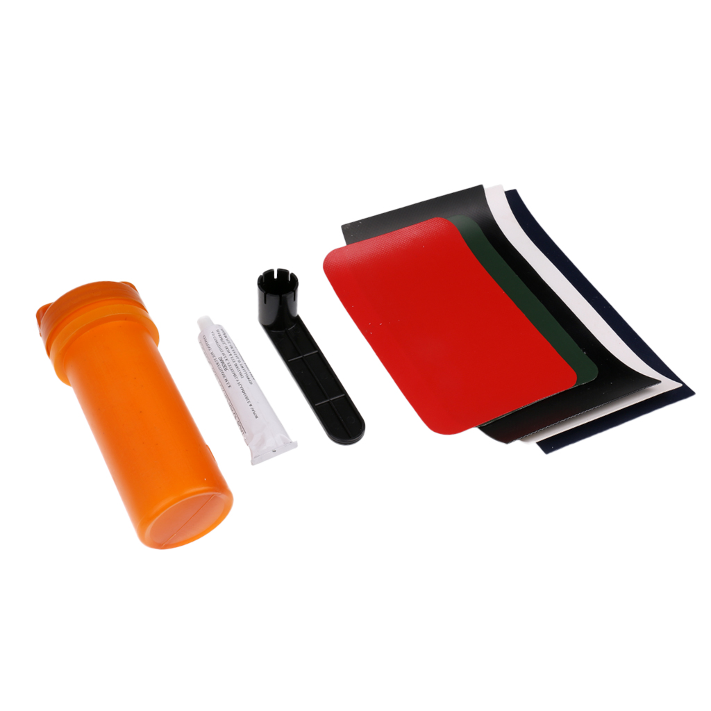 Inflatable Boat Repair Kit 5Pcs PVC Patches With Glue Wrench Container Set CS 
