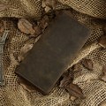 Nesitu High Quality Vintage Brown Color Real Genuine Leather Crazy Horse Leather Men Wallets Card Holder
