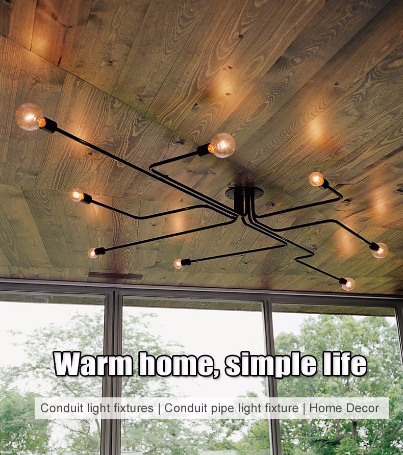 2019 Black Retro Industrial Loft Nordic Ceiling Lamp Home Decor Conduit Pipe Light Fixture For Restaurant Dinning Cafe Bar Room From Grege 52 42