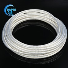 95 meters 311.67feet 4.0mm2 49strands*0.32 Teflon high purity OCC Copper silver wire for audio DIY Amplifier AWG11