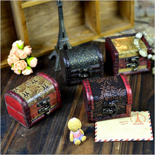 Wood Storage Box Cool Vintage Retro Look