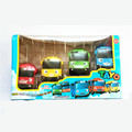 4pcs set Korean Cute Cartoons Tayo the little bus mini plastic oyuncak araba car model music