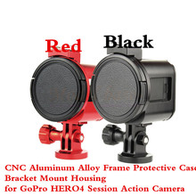 CNC Aluminum Alloy Frame Protective Case Bracket Mount Housing for GoPro HERO4 Session Action Camera