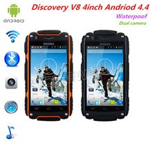 Original Discovery V8 Android 4.4 MTK6572 Dual Core 3G GPS Smartphone Waterproof phone WIFI Dual Camera Mobile phone