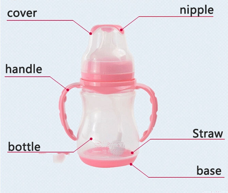 PP Safety Baby Feeding Bottle With Handle Auto Sensing Temperature Infant Baby Bottle Nuk High Quality Baby Sippy Cup Straw (3)