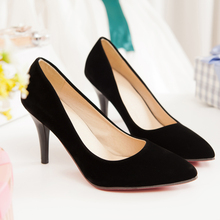 16 New Spring autumn women s Wedding shoes sexy Pointed Toe Slip On red bottom high