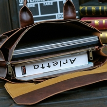 2016 new arrival men s messenger bags Leather Shoulder Messenger Business Computer Briefcase bag JW003