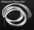0 75mmX100pcs X 2MetersPMMA plastic fibra optica cable for all kind led light engine driver