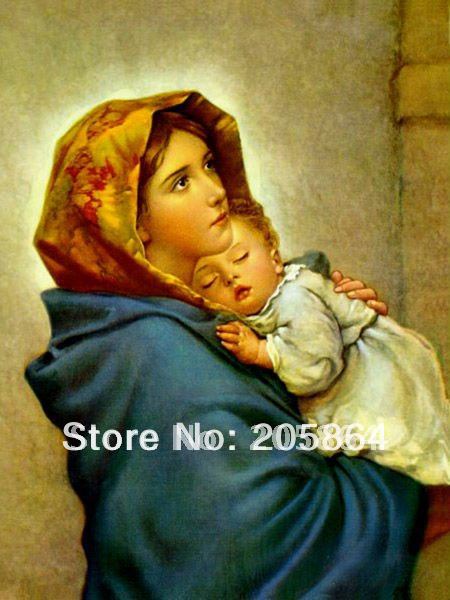 Free shipping Religion style wall carpet, Virgin Mary,Mother of God,decoration picture 60x80cm Wall hanging,Home dec pictures