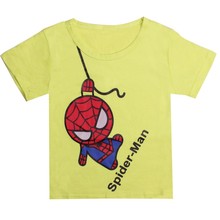 New 2016 boy’s t shirt Spiderman cotton short-sleeved t-shirt printing children’s cartoon gray kids boys child’s clothes
