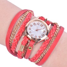 lackingoneDigital Watch Hot Buy Korean Fashion Retro Bracelet Watches Woman Casual Knit Long Leather Quartz Watch