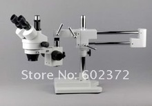 Envío gratis! 3.5X – 90x! doble brazo soporte triocular microscopio estéreo del zumbido