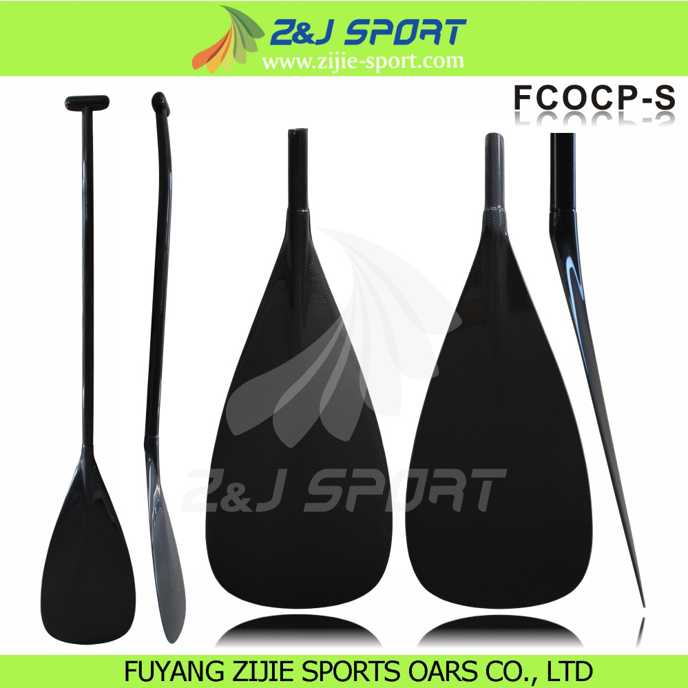 Hot selling Oval Bent Shaft Full Carbon Fiber Outrigger Canoe Paddle