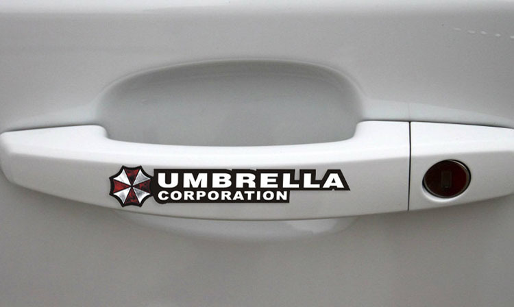 4 Pcs Set Resident Evil Corporation Umbrella Car Stickers Decal Cover Waterproof Reflective Car styling On