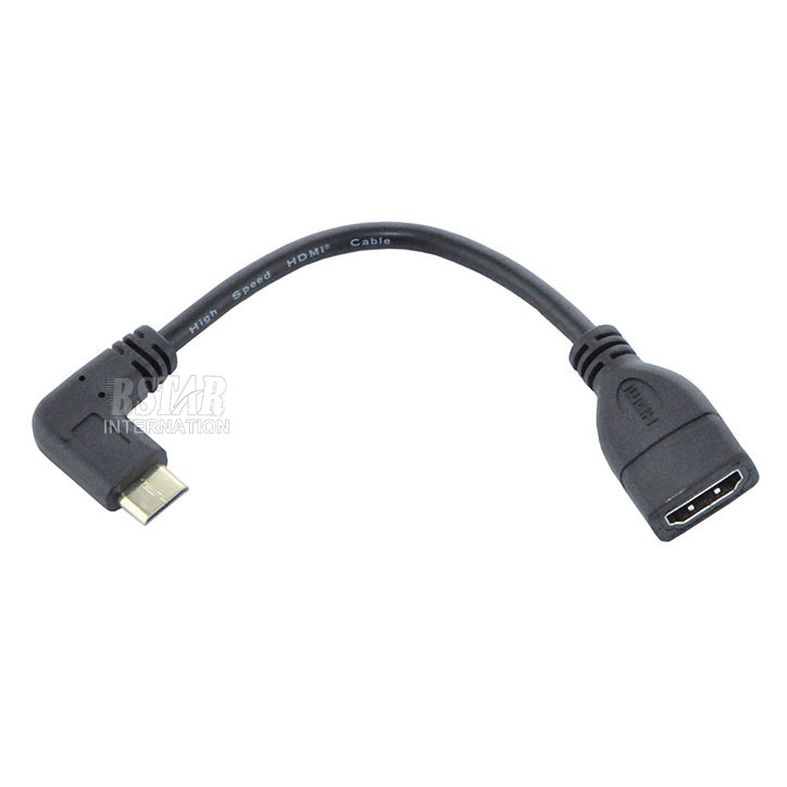 Right 90 Degree Mini HDMI Male to HDMI Female Converter Adapter Cable Converter Adapter HDTV Connector  XC1186
