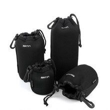 4pcs/lot Neoprene DSLR waterproof Soft Camera Lens Pouch bag Case For Canon Nikon Sony Size XL L M S