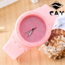 New Geneva Movement Silicone Watch Candy Color Couture Fashion Leisure Watches Wholesale Various Colors